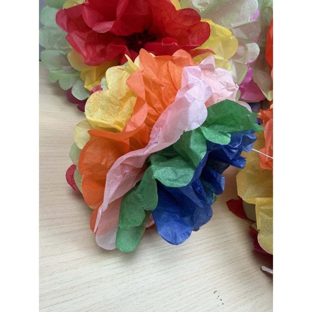 Colorful Fiesta Paper Tissue Pom Poms 20 Pieces Cinco de Mayo Party Decorations